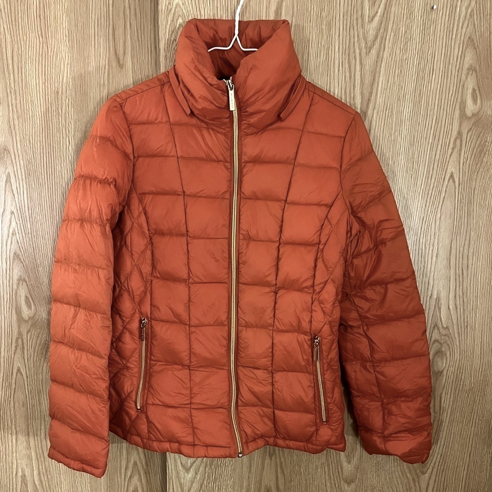 Michael Kors Orange Packable Down Puffer Jacket